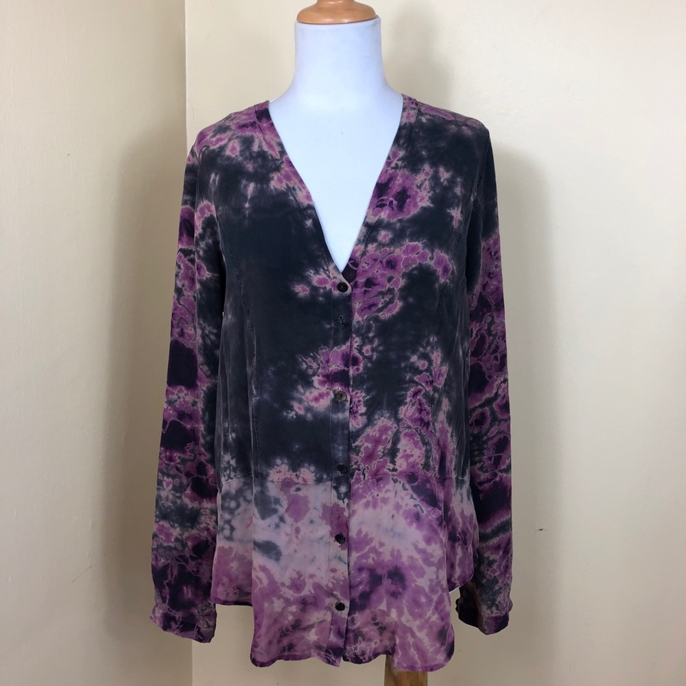 Silk tie die shirt